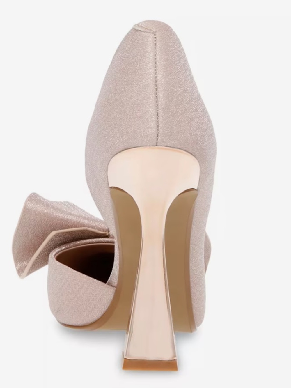 Betsey Johnson Glitter Blush Bow Pointed-Toe Nobble Pump - Picture 3 of 4